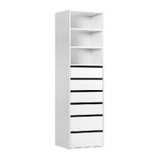 Wardrobe Storage Cabinet Shelf Unit Clothes 3 Shelves 6 Drawers Rack