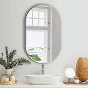 Wall Mirror Oval Frameless 84x50cm