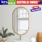 Wall Mirror Oval Wooden 84x50cm