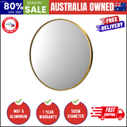 Wall Mirror Round 50cm Gold