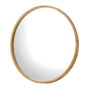 Wall Mirror with Wood Frame 70cm Round