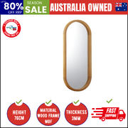 Wall Mirrors Oval Wooden 76x31cm