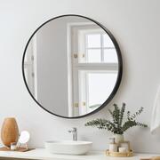 Wall Mirrors Round  Makeup Mirror Black