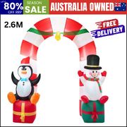 2.6M Christmas Inflatable Archway with LED Lights Holiday Outdoor Decor