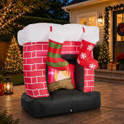 Christmas Inflatable Fireplace LED 135x78x150cm