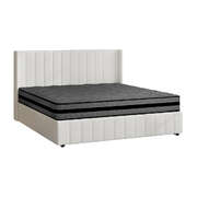 Bed Frame with Mattress Set King Size Gas Lift Boucle BILY