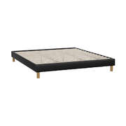 Bed Frame King Size Bed Base Black Leather