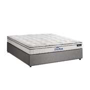 King Bed Frame Storage Platform with 22cm Mattress Grey Upholstered