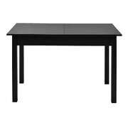 Extendable Dining Table 1.2-1.6m Wooden Kitchen Table Black