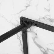 110cm Dining Table with Marble Finish White&Black