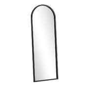 Wooden Full Length Mirror 180x70cm Arched Floor Mirrors Black