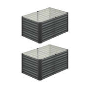 120x80x73cm Garden Bed Galvanised Steel 4pcs