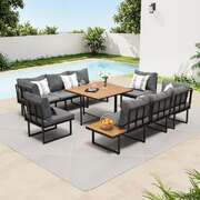 6 Seater Outdoor Dining Sofa Lounge Patio Garden Setting