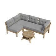 Outdoor Sofa Set 4 Seater Lounge Setting Patio Furniture - Grey