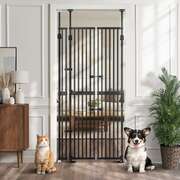 Retractable Pet Gate Extra Tall 190-264cm Black | EXTG