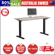 Electric Standing Desk Single Motor Black&Grey-Oak 140CM