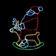 LED Christmas Rope Light Motif Santa Claus Holiday Decoration Indoor Outdoor