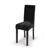8x Stretch Plush Dining Chair Cover Seat Covers Protectors Slipcovers Black
