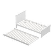 Trundle Bed Frame Single Size Wooden Daybed White