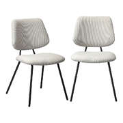 2x Dining Chair Vintage Retro Polyester White