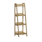 Display Shelf 4 Tier Corner Ladder Shelves Natural