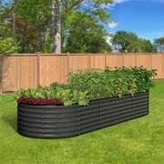 2-Pack Galvanised Steel Garden Beds  240x80x56cm Heavy-Duty Planters