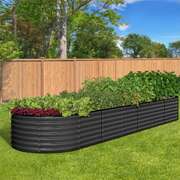 Set of 2 Galvanised Steel Garden Beds  320x80x56cm