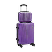 2PCS Luggage Suitcase Trolley Set Carry On TSA Hard Case Purple