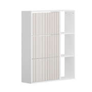 Shoe Rack Storage Cabinet with Display Shelves White