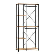Large Open Wardrobe Hanging Rail 5 shelves