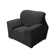 Easy Fit Couch Sofa Slipcovers 1 Seater Black