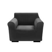 Couch High Stretch Sofa Lounge Cover Protector Recliner Slipcover 1 Seater Black