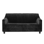 Couch High Stretch Sofa Lounge Cover Protector Recliner Slipcover 3 Seater Black