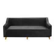 Couch High Stretch Sofa Lounge Cover Protector Recliner Slipcover 3 Seater Black