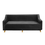 Sofa Covers 4 Seater High Stretch Black