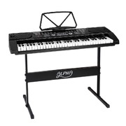 61 Keys Electronic Piano Keyboard Digital Electric w/ Stand Beginner Black