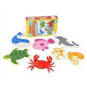WOODEN OCEAN ANIMAL PUZZLE 6S