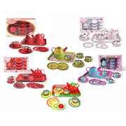 6 ASSORTED 15PCS TIN TEA SET IN DISPLAY BOX