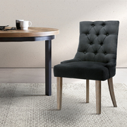 Artiss French Provincial CAYES Dining Chair Black