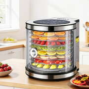8-Tray Food Dehydrator Stainless Steel Auto-Rotate 10 Programs 700W