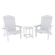 Outdoor Table and Chairs Beach Chair Sun Lounge Patio Furniture Garden White