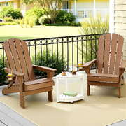 Adirondack HDPE Folding Outdoor Chair Table Set | EXTG