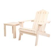 Outdoor Beach Chairs Table Set Wooden Folding Adirondack Lounge