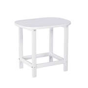 Outdoor Coffee Side Table HDPE Desk Patio Furniture Camping Garden White