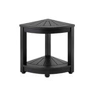 HDPE Corner Side Table Storage Shelf Outdoor | EXTG