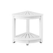 HDPE Corner Side Table Shower Stool Storage Shelf | EXTG