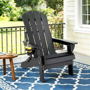 Folding Adirondack Chair HDPE Outdoor Patio | EXTG