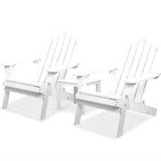 3 Piece Wooden Outdoor Beach Chair and Table Set