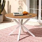 Outdoor Dining Table 108CM Aluminum Frame WPC Top Desk Patio Furniture Premium Quality Design Luxury Collection Versat