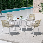 5pc Lounge Setting with Table and Chairs for 4 Seater